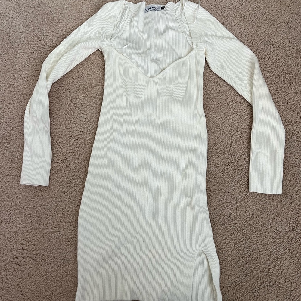 white knit dress